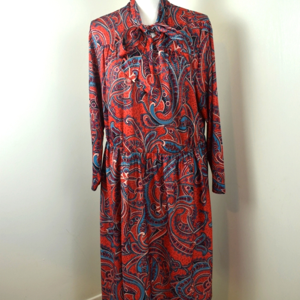 Red Paisley Dress